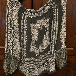 Kobi Halperin Black and Cream Blouse
